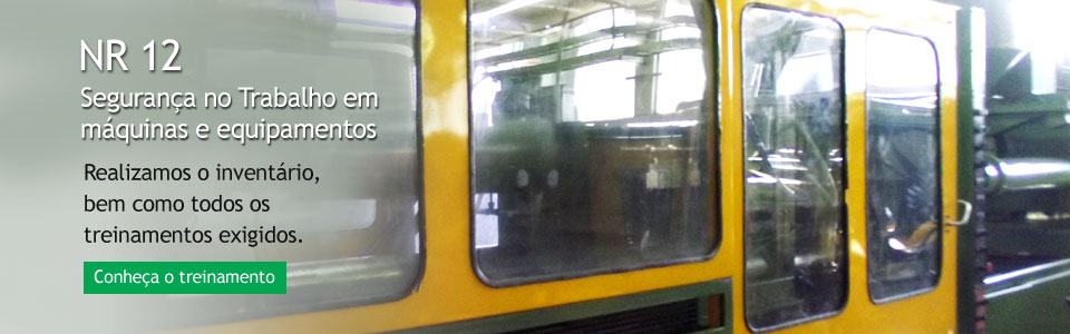 NR12 Segurança no Trabalho em máquinas e equipamentos - Realizamos o inventário, bem como todos os treinamentos exigidos. - Conheça o treinamento